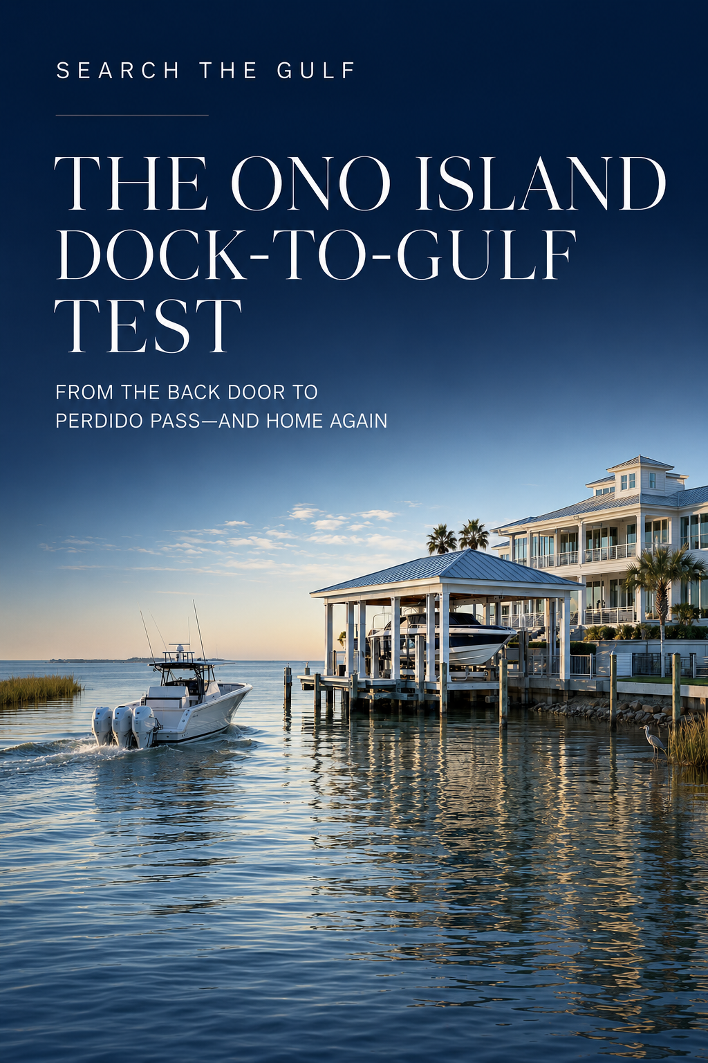 Ono Island Dock To Gulf Test